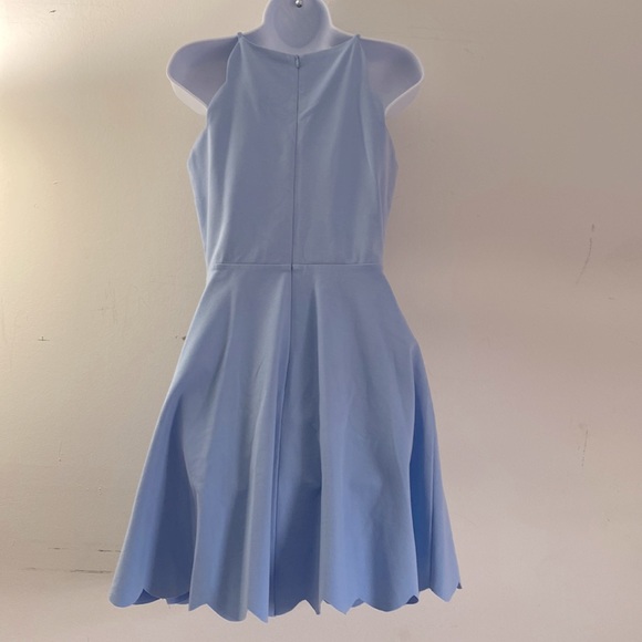 AQUA | Baby Blue Scalloped Hem Dress - Picture 2 of 10